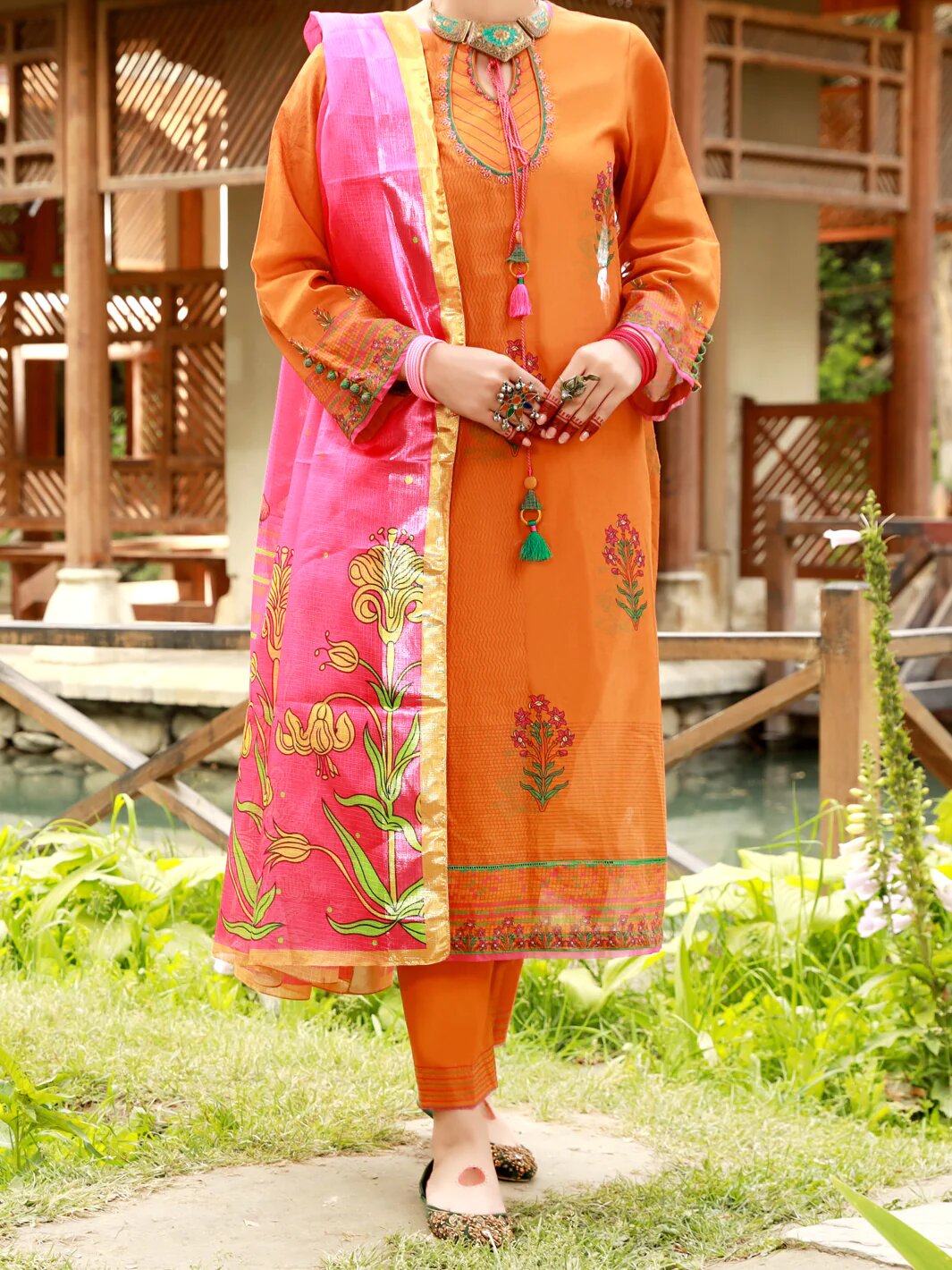 AM Mustard Lawn 3 Piece Unstitched