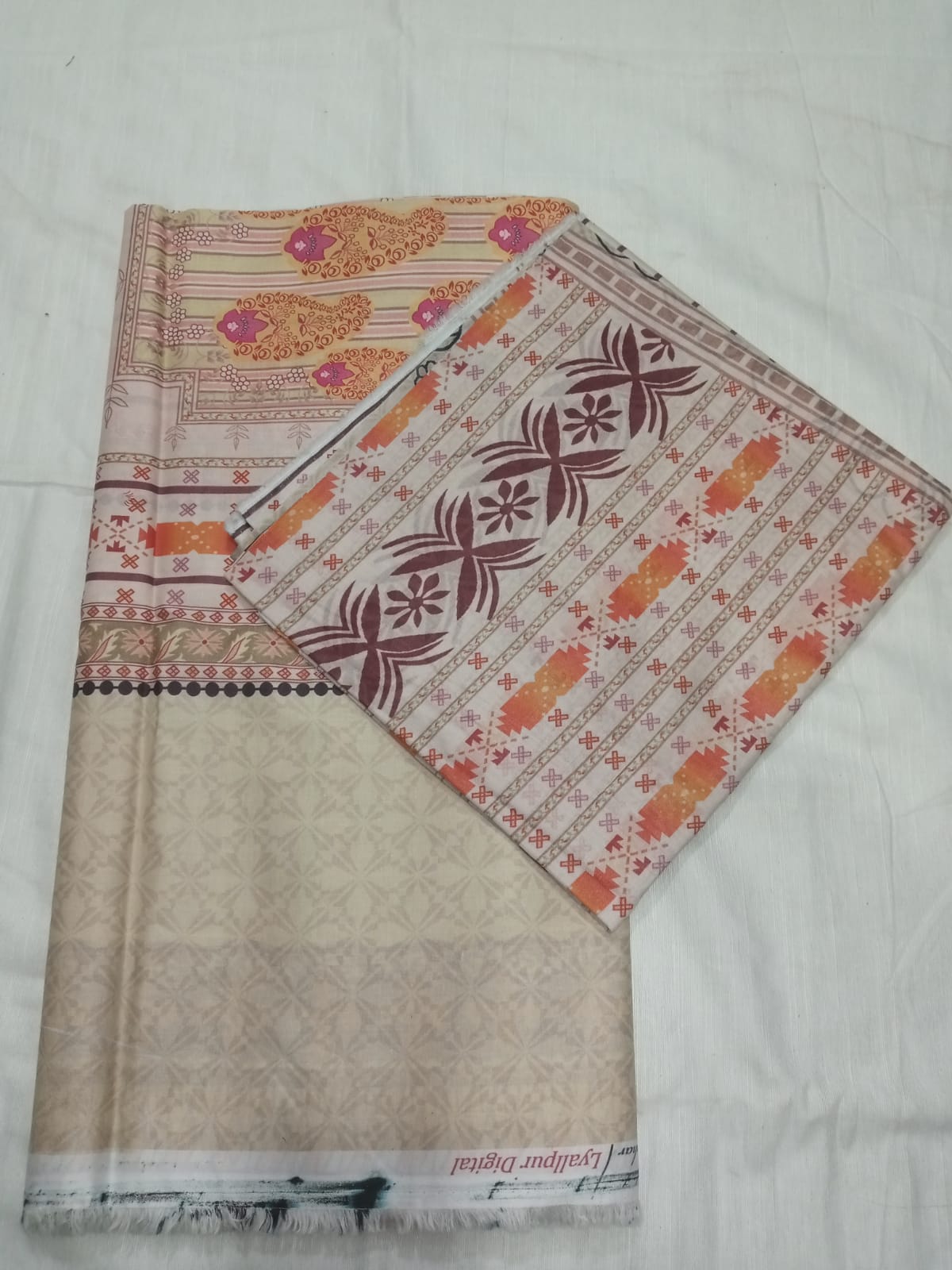 GB Beige Lawn 2 Piece Unstitched