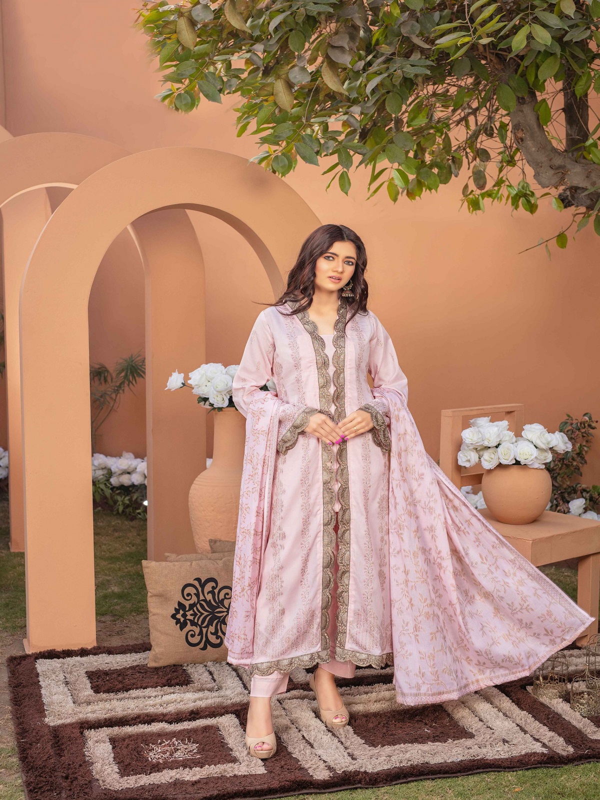 FN 05 Multi Jacquard Lawn 3 Piece Unstitched