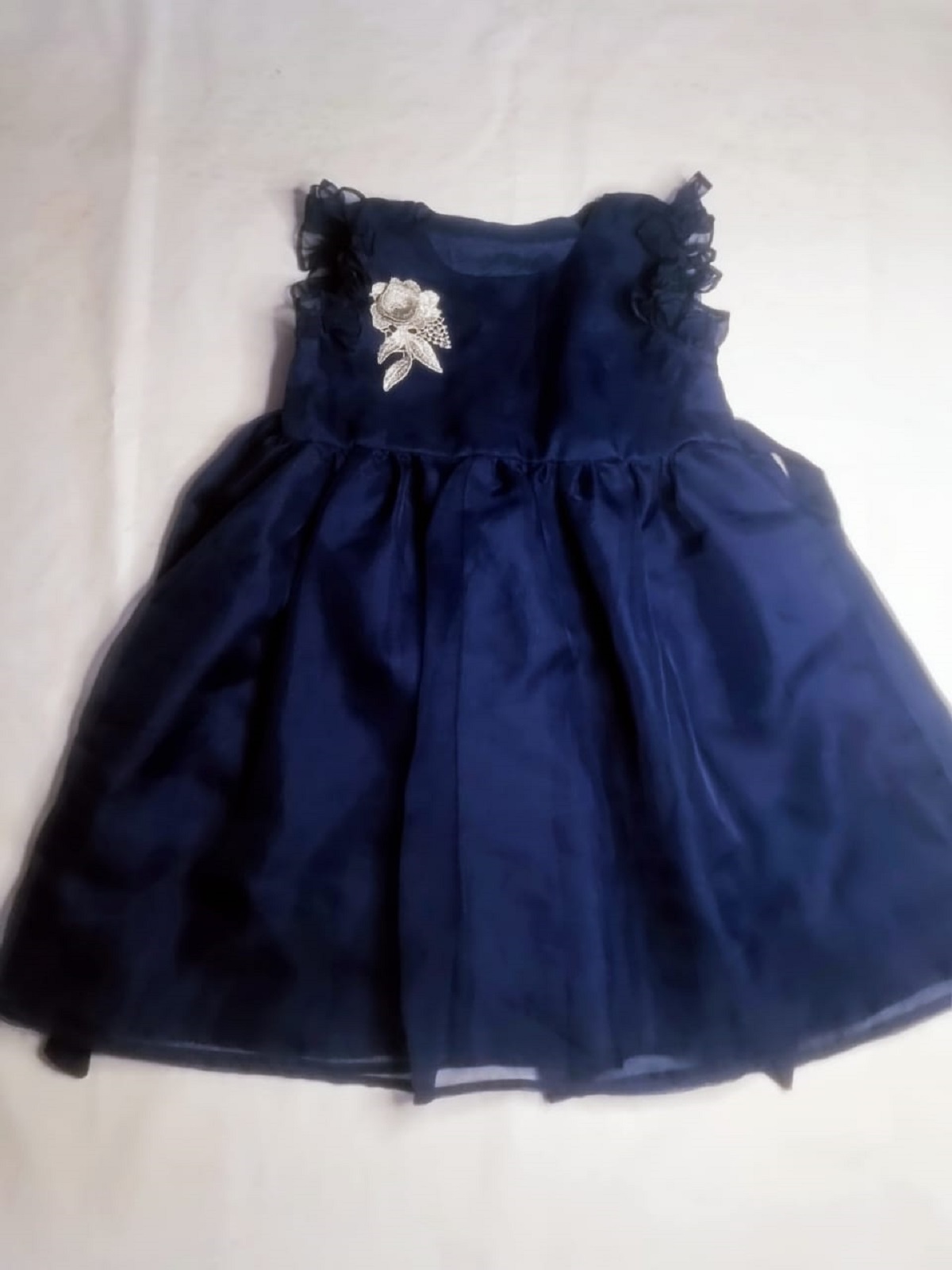 ZZC Dark Blue Organza Frock