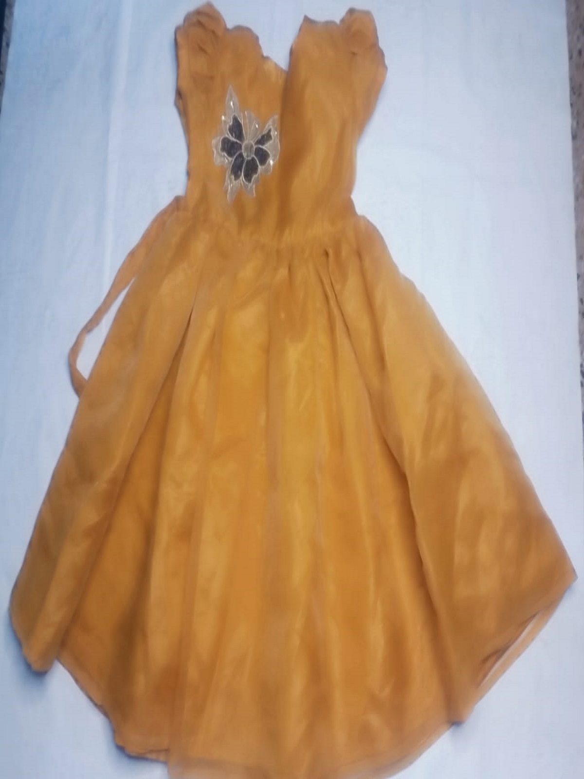 ZZC Yellow Fancy Tissue Frock