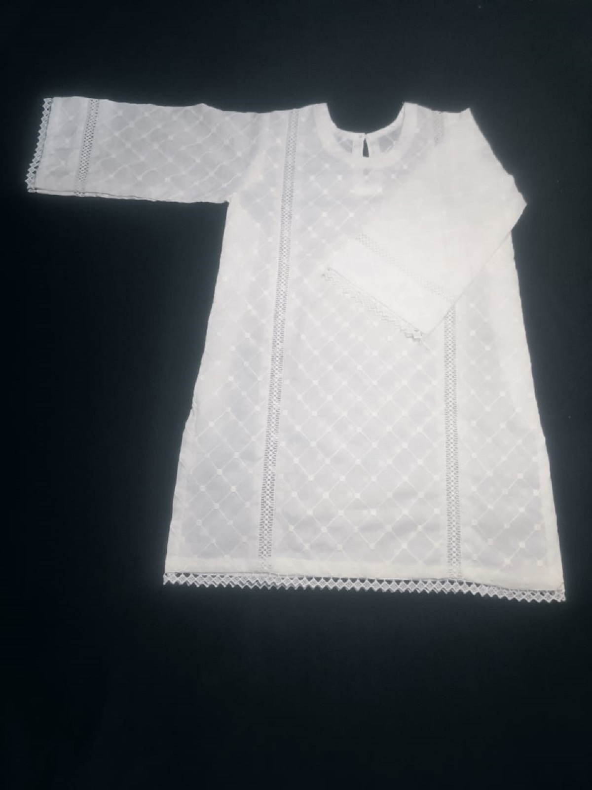 ZZC Off White ChikanKari Kurta